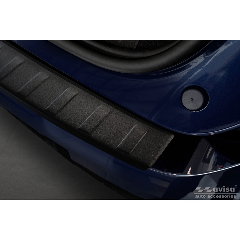 Protection de seuil arrière inox noir mat sur mesure pour Renault Megane E-Tech 2022- 'Ribs'