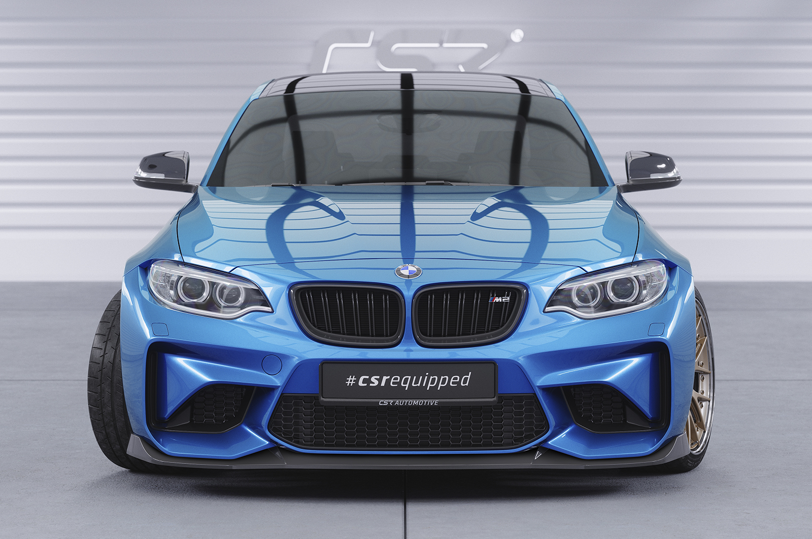 Voorspoiler BMW M2 CSR Glans Zwart