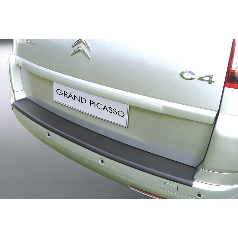 Protection de seuil arrière (ABS) sur mesure pour Citroën C4 Grand Picasso 7-pers. 2006-2013 Noir