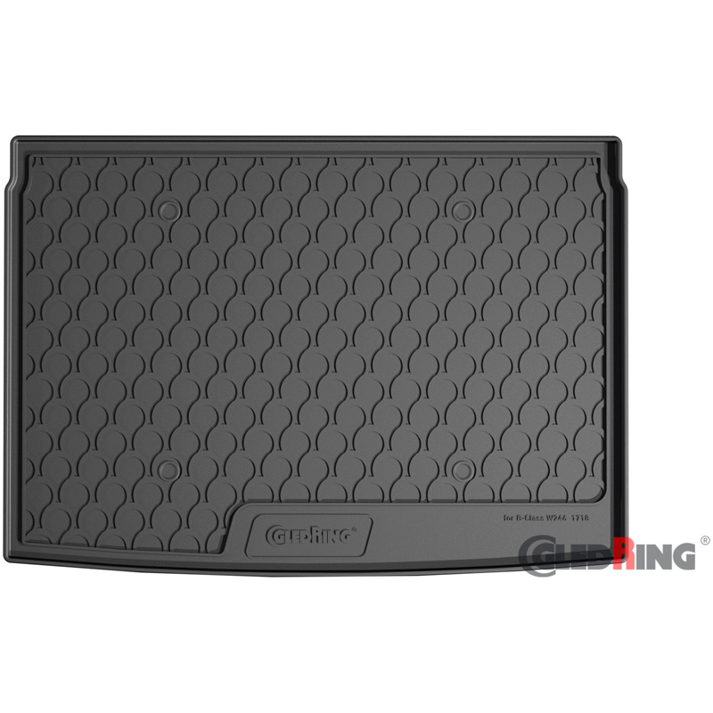 Coquille coffre-arrière Rubbasol (caoutchouc) sur mesure pour Mercedes Classe-B W246 2011-2019 (Sol en bas)