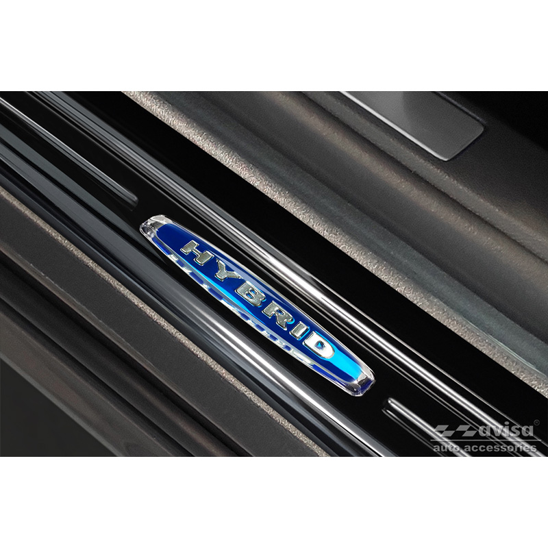 Seuils de portes inoxydable noir sur mesure pour Ford Mondeo V Turnier 2014-2019 & Facelift 2019- 'Hybrid' - 4-pièces