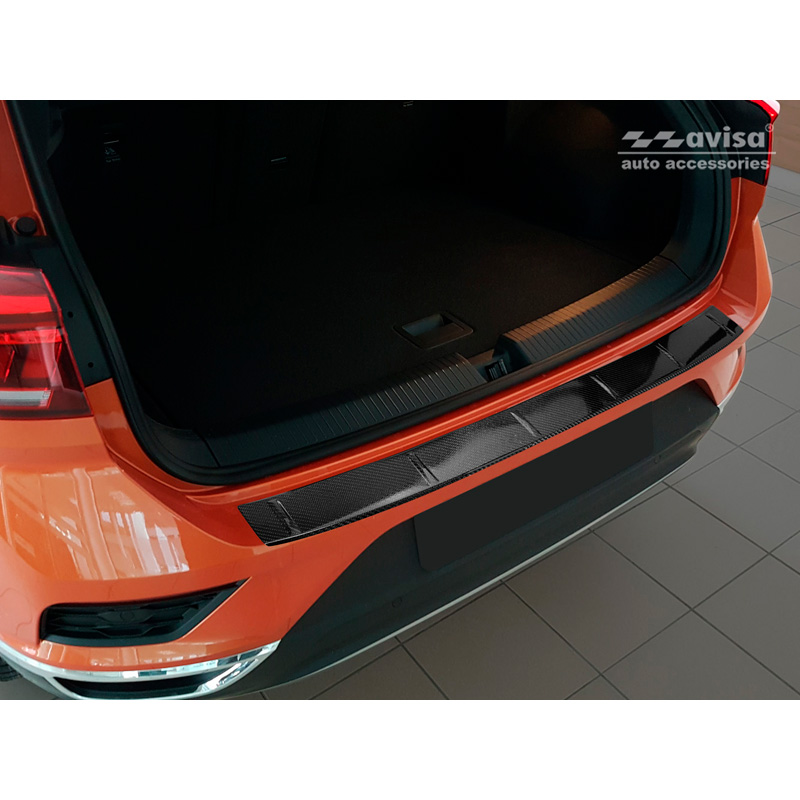 Protection de seuil arrière carboné 3D sur mesure pour Volkswagen T-Roc 2017-2022 & Facelift 2022- incl. Cabrio