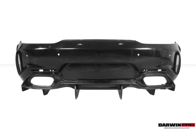 Mercedes Benz AMG GT/GTS/GTC IMP Style Deels Carbon Fiber Achterbumper met Diffuser 2015-2016
