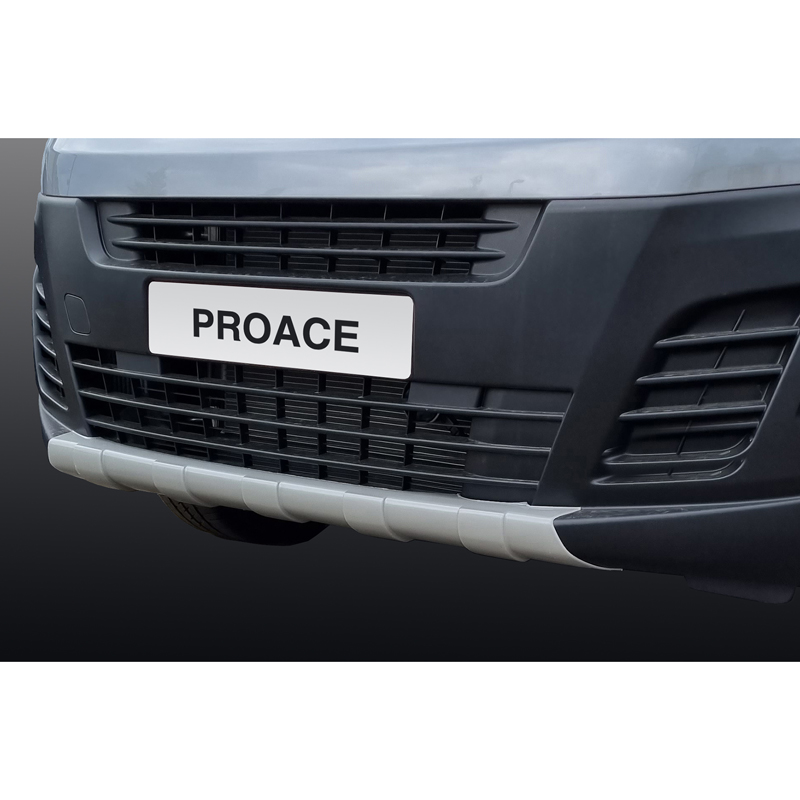 RGM Spoiler avant 'Skid-Plate' sur mesure pour Citroën Jumpy/Peugeot Expert/Toyota Proace 2016-/Opel Vivaro 2019-/Fiat Scudo 2022- Argent (ABS)