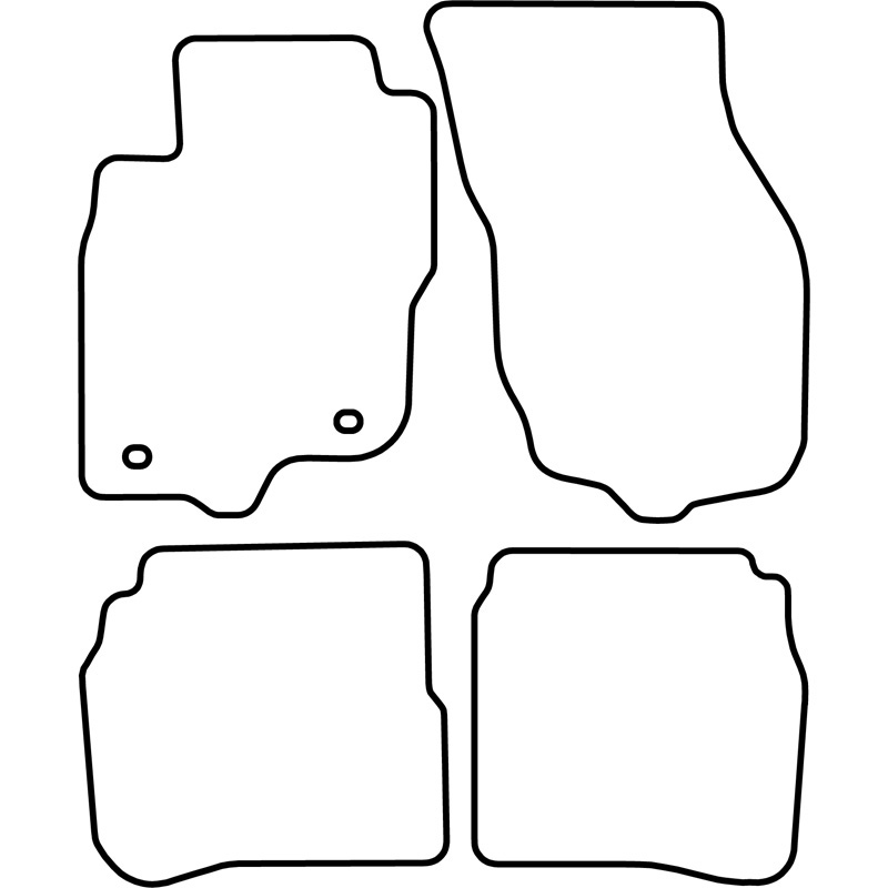 Set de tapis de sol en velours sur mesure pour Mitsubishi Lancer 1996-2004