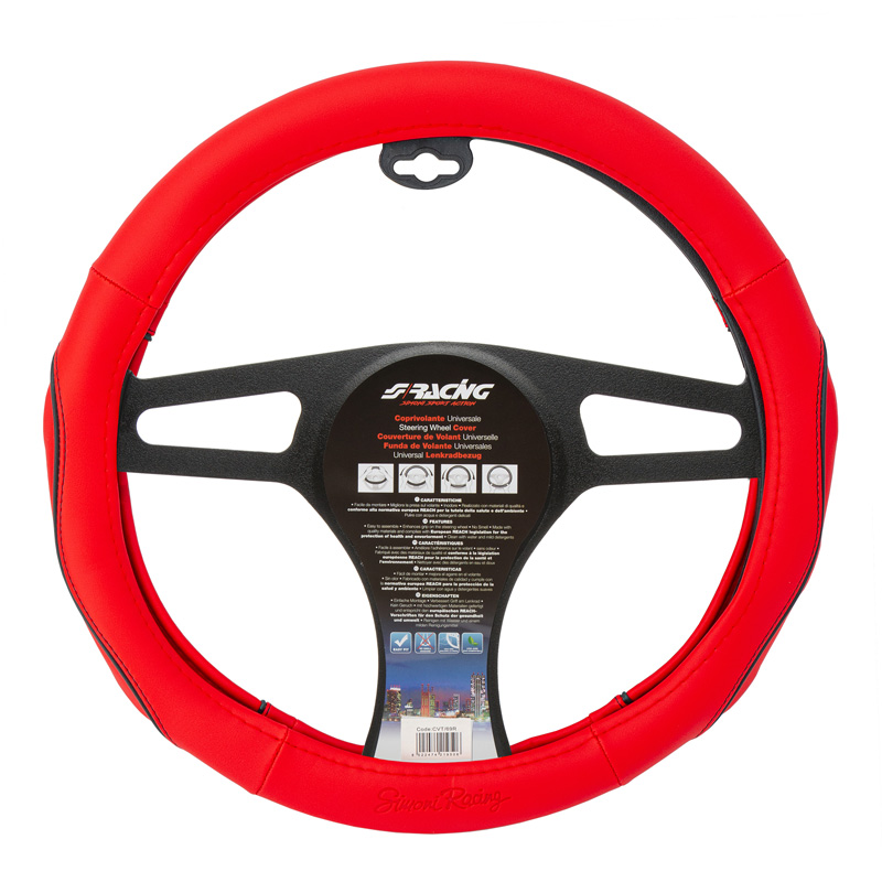 Simoni Racing Couvre-Volant Pretty -  Eco-Cuir Rouge - 37-39cm