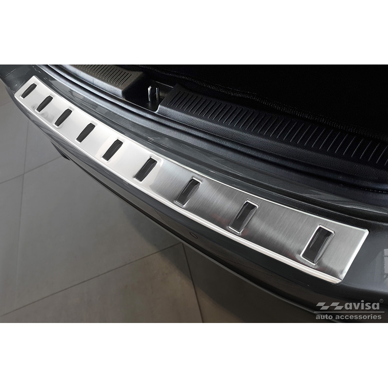 Protection de seuil arrière inox sur mesure pour Mercedes Classe-B (W247) 2019- (incl. AMG) 'STRONG EDITION'