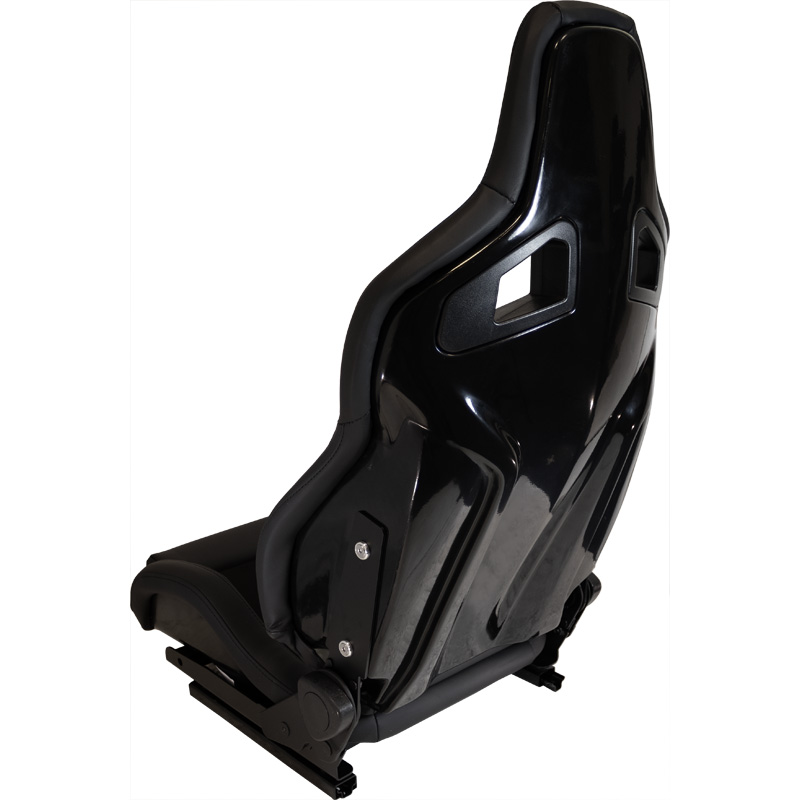 Siège baquet 'NK Premium' - Suede Noir + Cuir simili noir - Dossier régable en polyester - incl. glissières