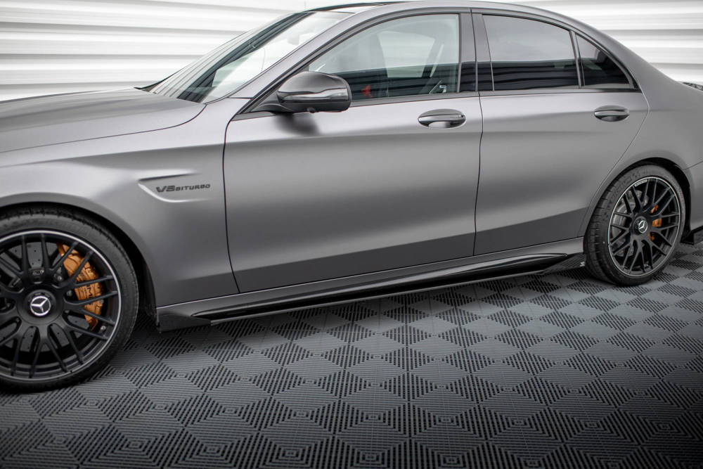 Zijskirts met Canards Street Pro Mercedes AMG C63 Sedan / Estate FL Maxton