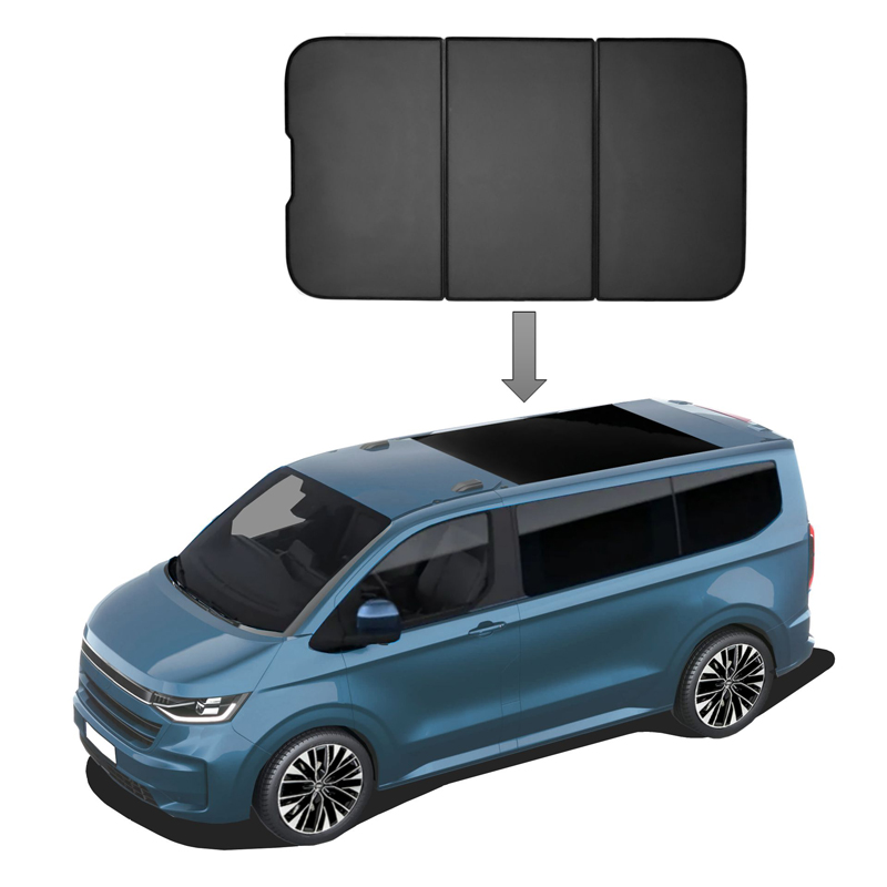 SunClip Pare-Soleil pour Toit Panoramique sur mesure pour Volkswagen T7 Caravelle (L1) 2024- & Ford Tourneo Custom (L1) 2023-