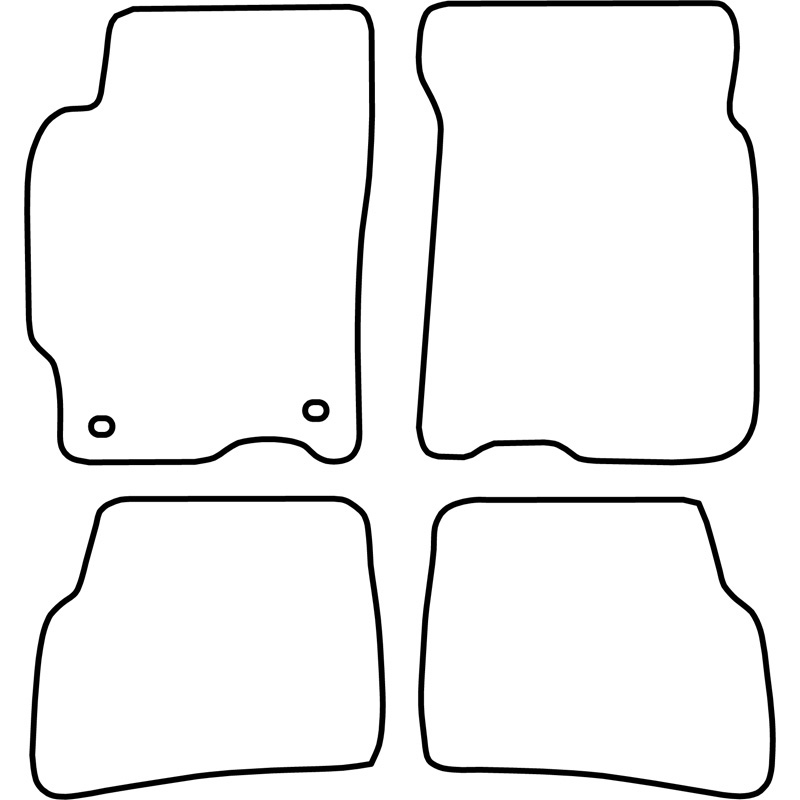 Set de tapis de sol en velours sur mesure pour Mazda 626 1997-2002