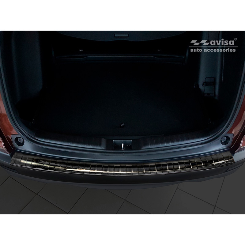 Protection de seuil arrière inox noir sur mesure pour Honda CR-V (CW) 2018-2023 'Ribs'