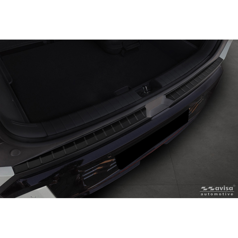 Avisa Protection de Seuil de Coffre Acier Inox sur mesure pour KIA EV3 GT 2024- - Noir Mat - 2 pièces