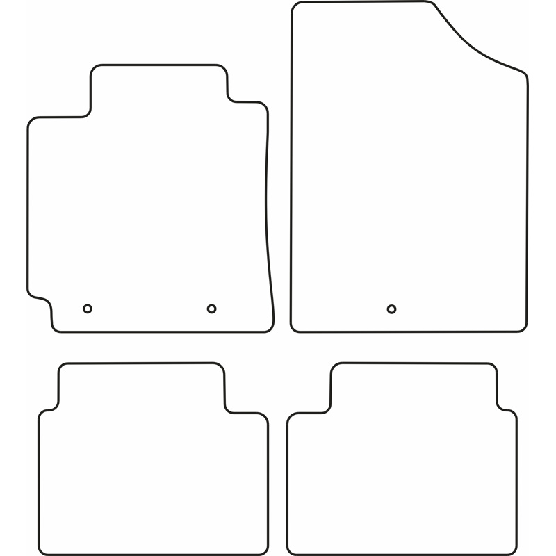 Set de tapis de sol en velours sur mesure pour Hyundai Veloster 2011-