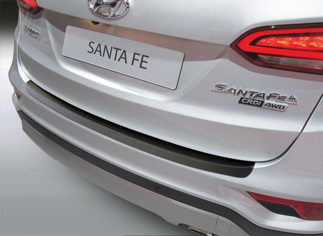 Protection de seuil arrière (ABS) sur mesure pour Hyundai Santa Fe 9/2015-8/2018 Noir