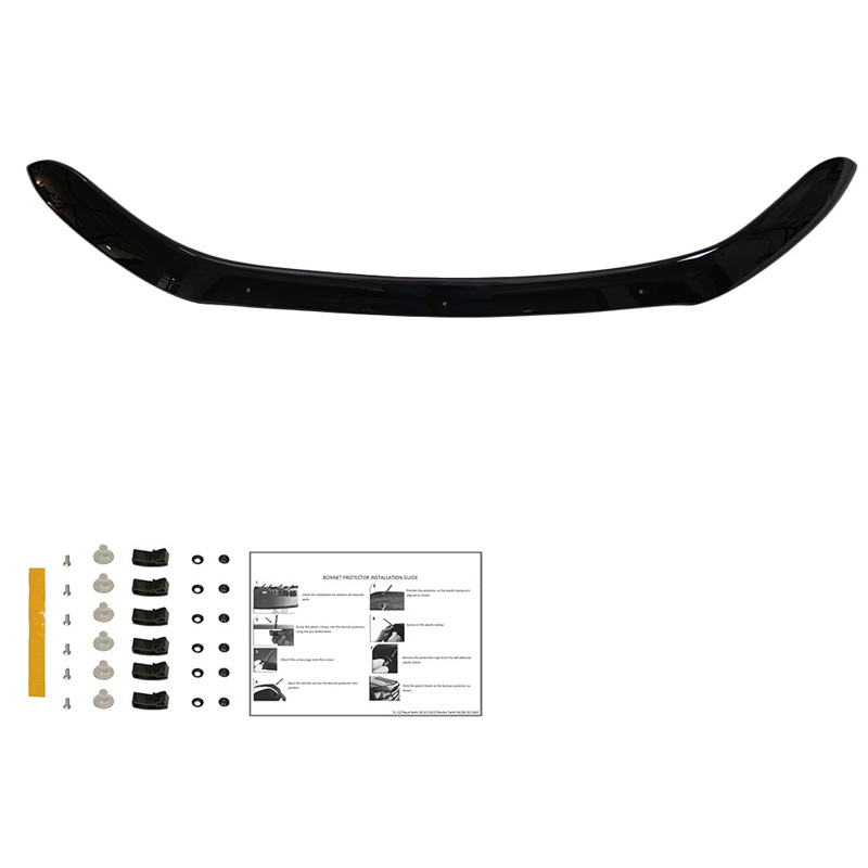 Protection du capot sur mesure pour Ford Ranger T7/T8 2015-2022 - Noir brillant