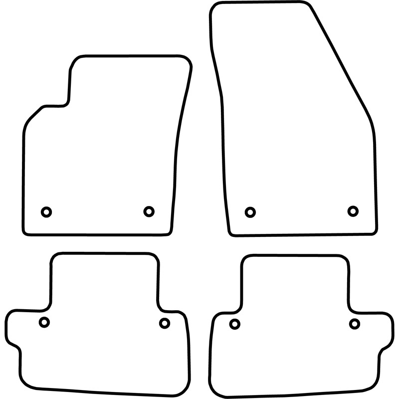 Set de tapis de sol en velours sur mesure pour Volvo C70 2006-