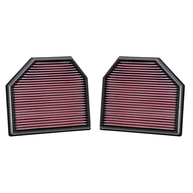 K&N Filtre à air de remplacement sur mesure pour BMW M2 3.0 2012- / M3 3.0 2015- / M4 3.0 2014- / M5 4.4 2011-2017 / M6 (Gran Coupe) 4.4 2011- (33-2488)