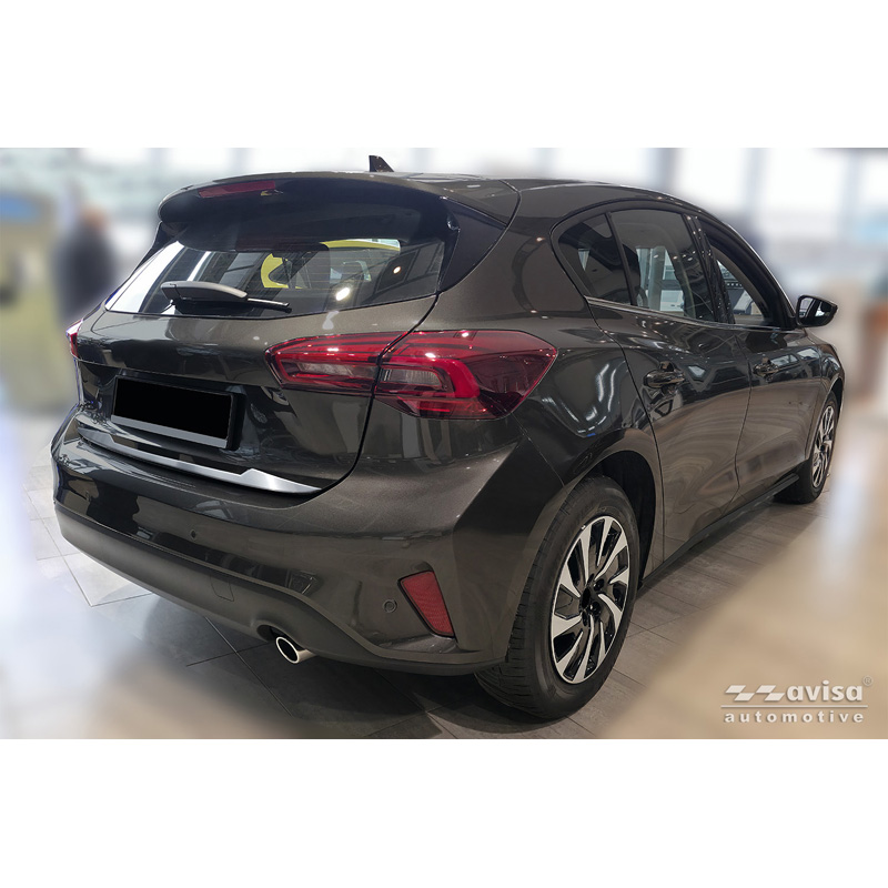 Avisa Revêtement d'habillage du hayon du coffre inox brossé sur mesure pour Ford Focus IV HB 2018-2021 & Facelift 2021-