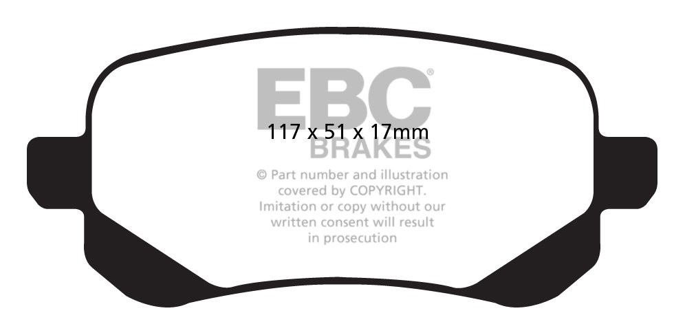 EBC Brakes DODGE (USA) Journey 2.4 2008-2011 Remblokken achterzi