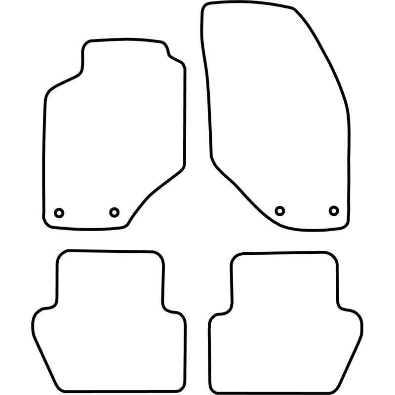 Set de tapis de sol en velours sur mesure pour Volvo 850 1991-1997
