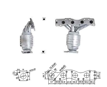 Subaru JUSTY 1.3i 16V 1328 cc 69 Kw / 93 cv M13A Magnaflow CAT B