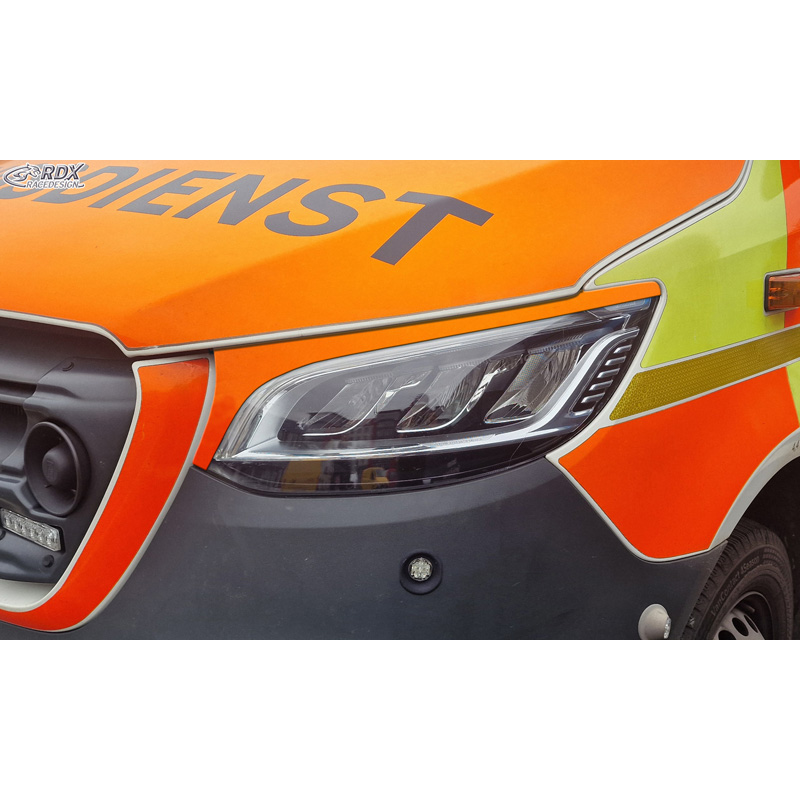 RDX Spoilers de phares sur mesure pour Mercedes Sprinter 2018- (ABS)
