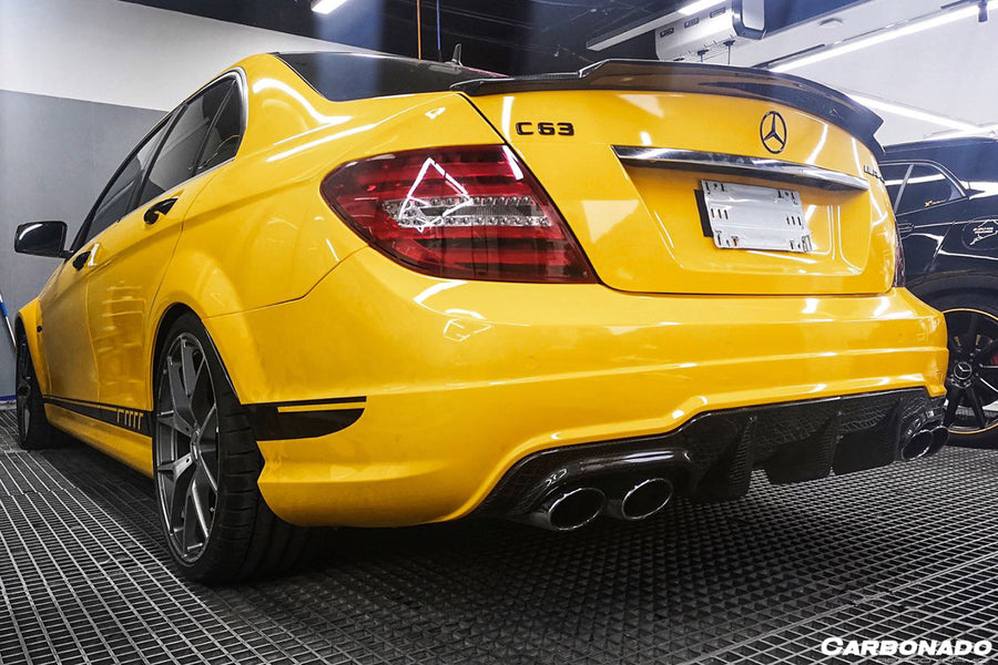 Mercedes Benz W204 Sedan C Class C63 AMG C74 Style Carbon Fiber Spoiler 2008-2014