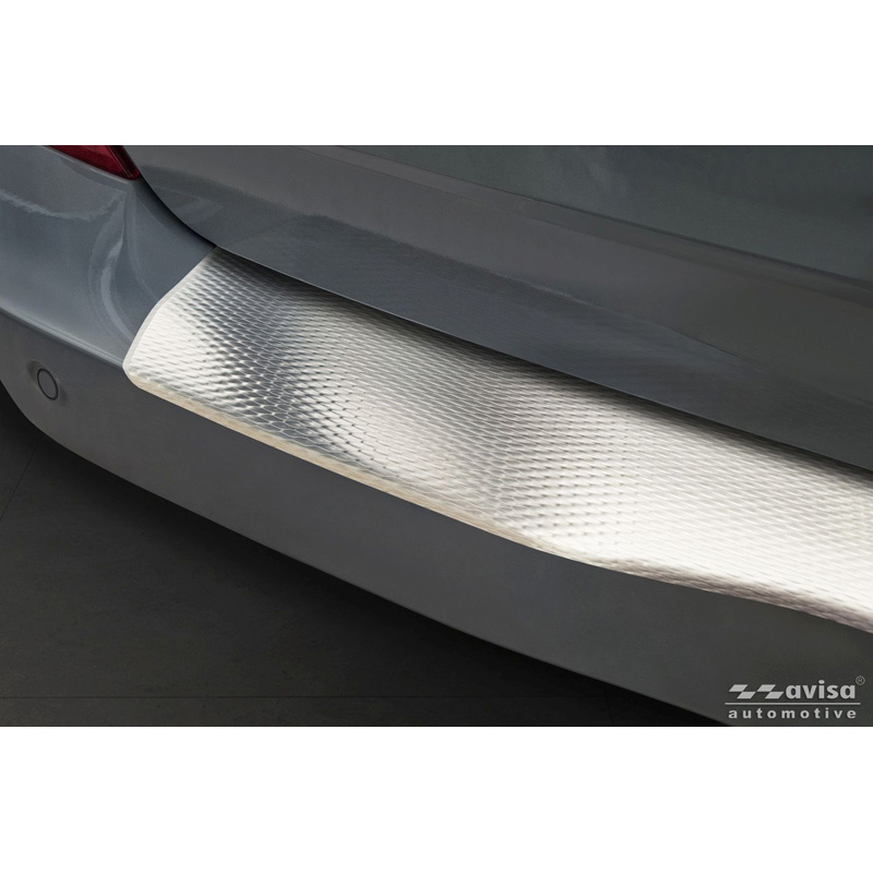Avisa Protection de seuil arrière inox sur mesure pour Ford Transit Custom II / Tourneo Custom II 2023- & VW Transporter T7 2024- '5WL'