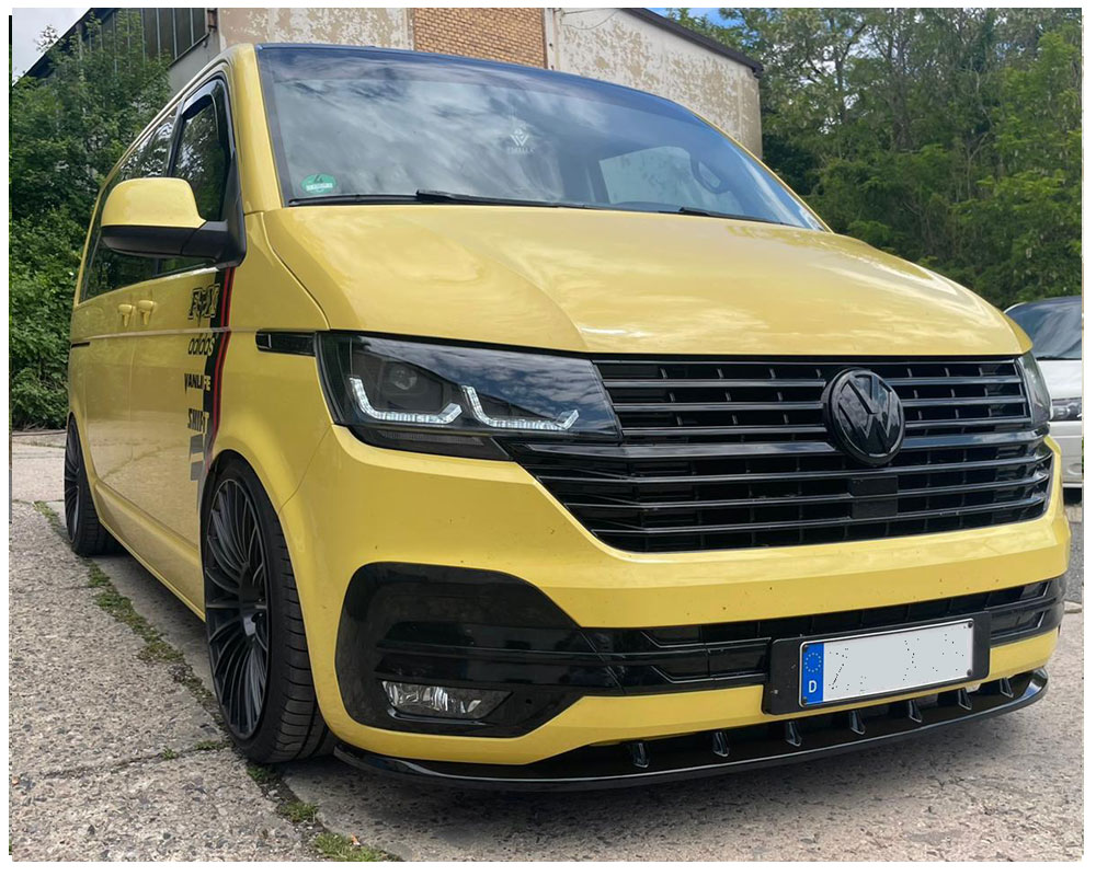 Headlights fits VW T6.1 Multivan/Transporter Full LED Dynamic Tube Black