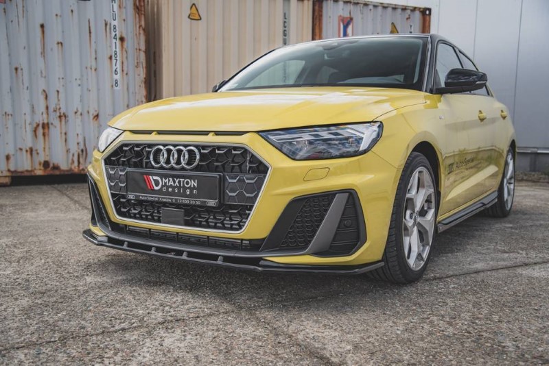 Voorspoiler Audi A1 S-LINE GB glanzend zwart V.3