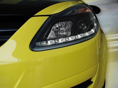 Headlights Opel Corsa D 06- Devil Eyes Dlite LED Black