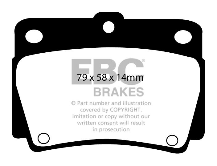 EBC Brakes MITSUBISHI Challenger 2.5 TD 99-2000 Remblokken achte