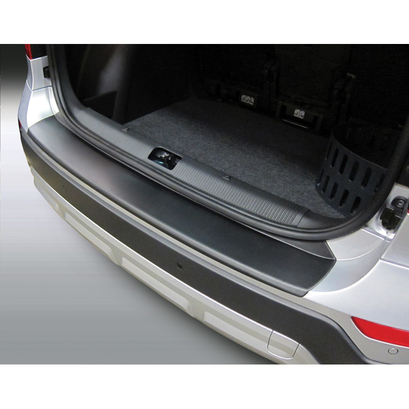 Protection de seuil arrière (ABS) sur mesure pour Skoda Yeti 4x4/Outdoor 2013-2017 Noir