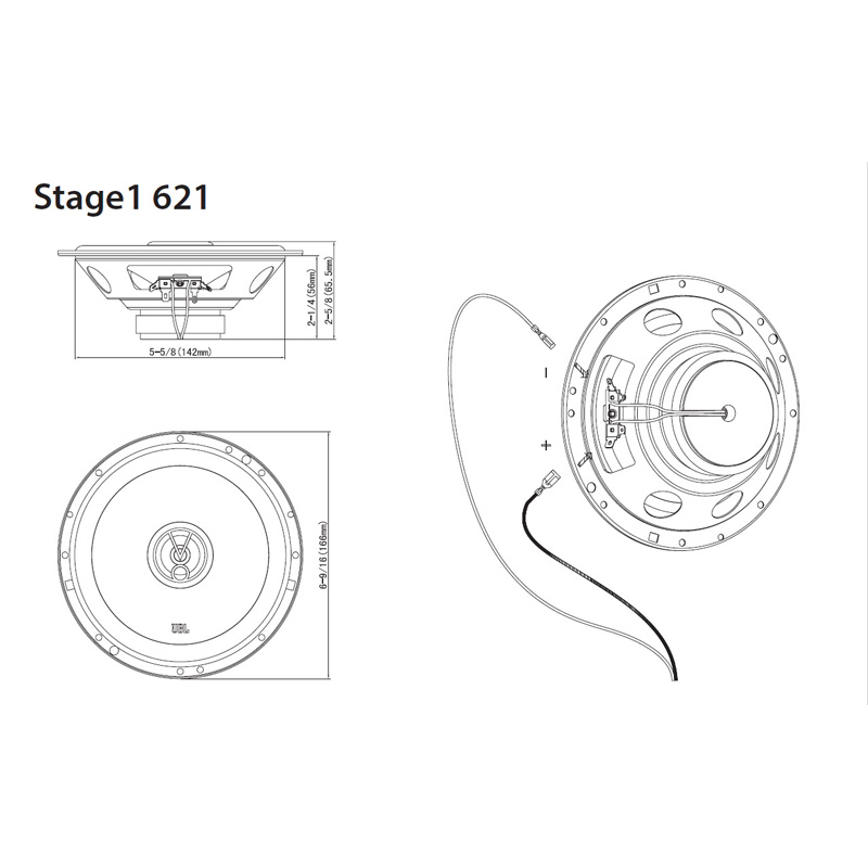JBL Stage 1 621 6.5'' (16cm) Set de haut-parleur