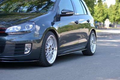 Zijskirts VW Golf 6 GTI / GTD Glans Zwart