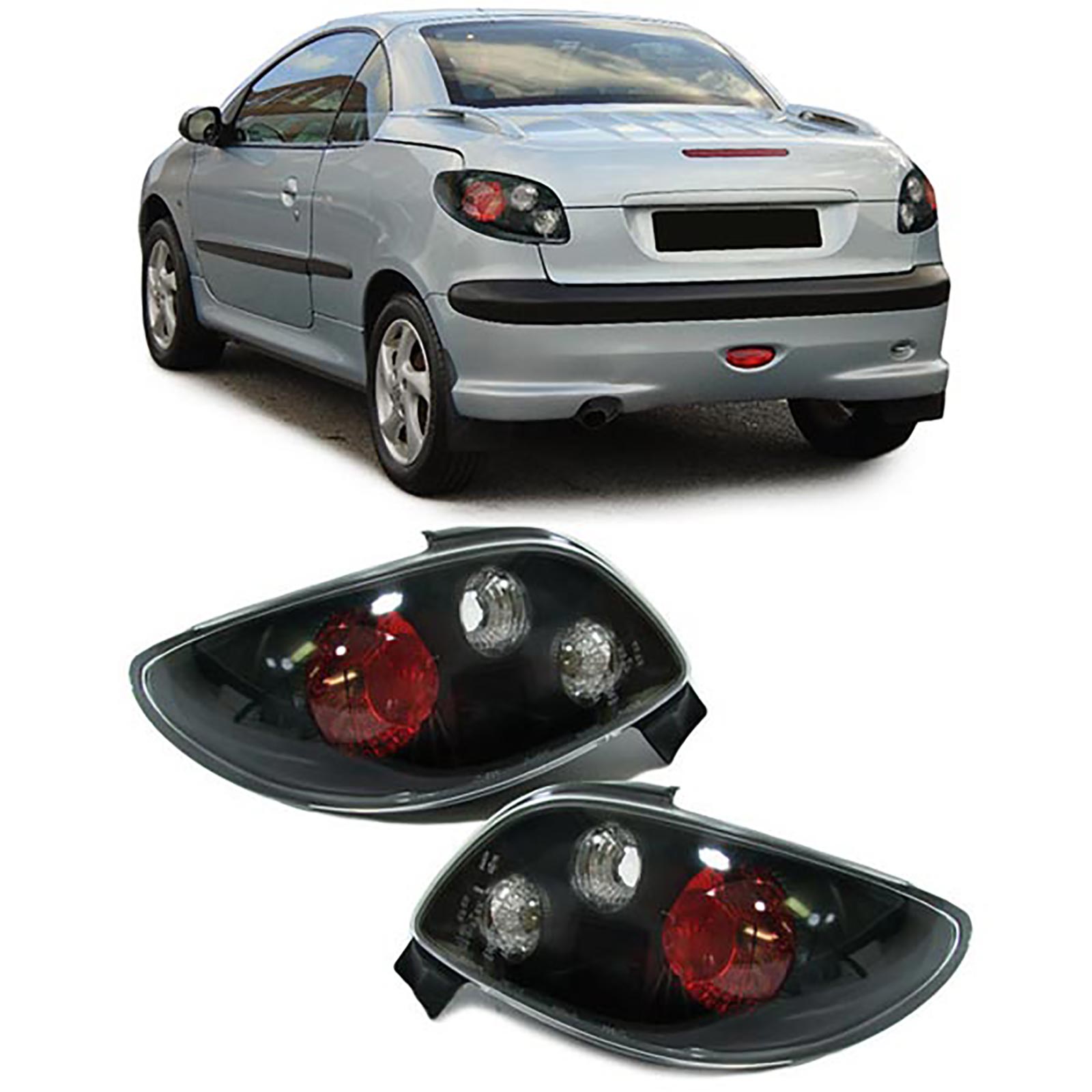Feux arriere Peugeot 206 cc Lexus look