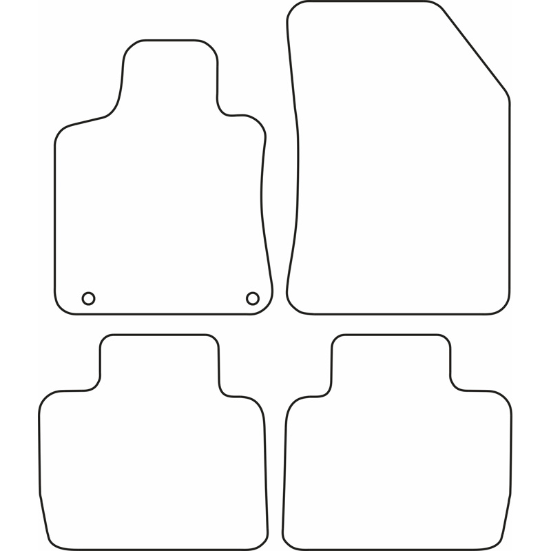 Set de tapis de sol sur mesure pour Peugeot 508 II Sedan/SW 2019-