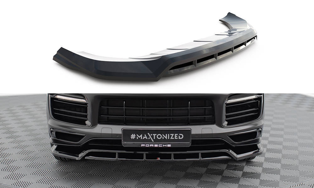 Voorspoiler Porsche Cayenne Sport Design 18-23 Maxton Glans Zwart