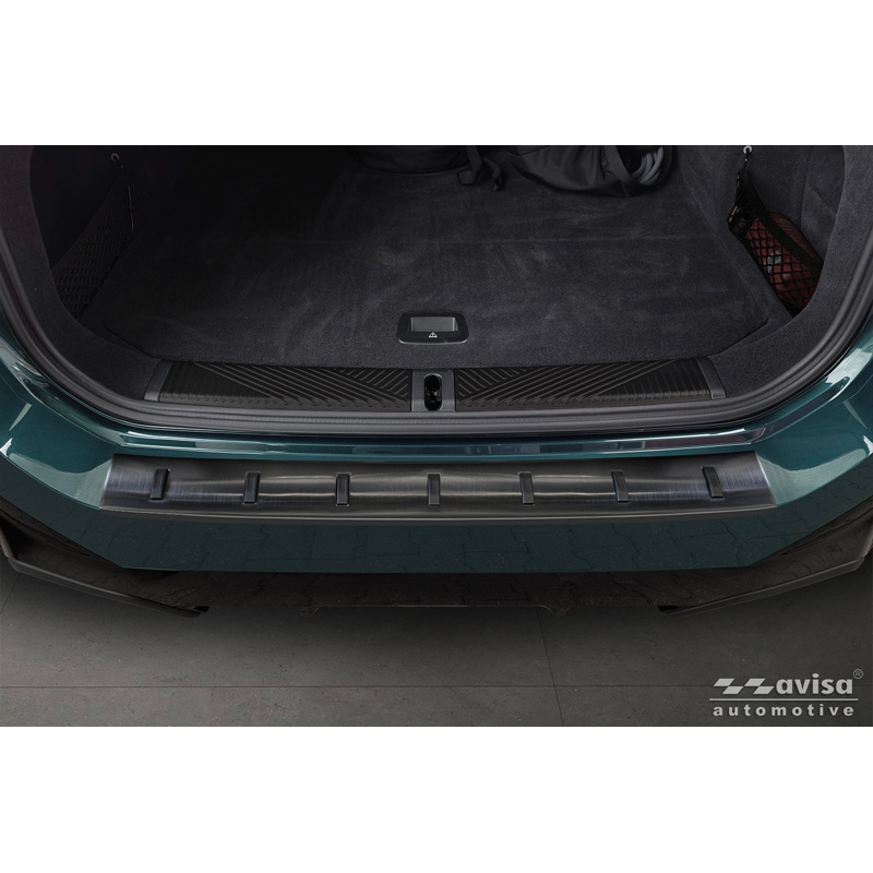 Avisa Protection de seuil arrière inox noir sur mesure pour BMW Série 5 Touring (G61) 2024- incl. M-Sport 'STRONG EDITION'