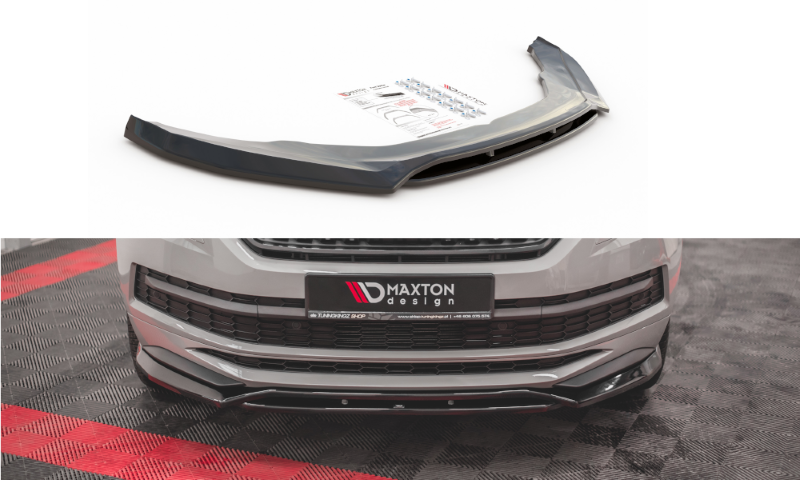 Voorspoiler Skoda Kodiaq 1 sportline/RS Maxton Design glans zwart