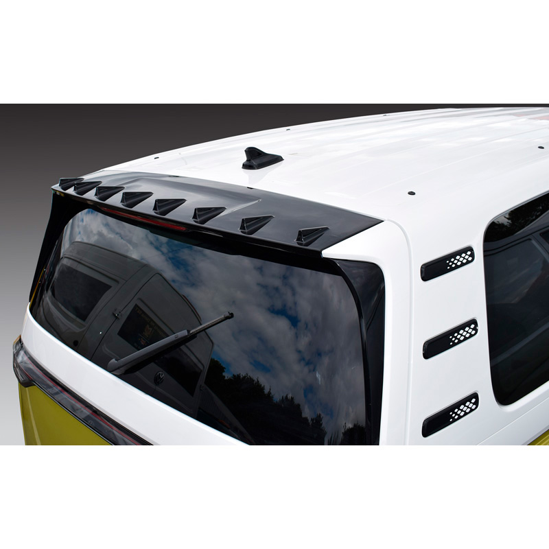 RGM Becquet de toit sur mesure pour Volkswagen ID.Buzz 2022- (Bus/Cargo) (modèles avec hayon arrière) - Noir Brillant (ABS)