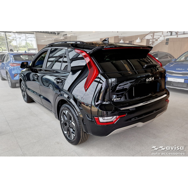 Protection de seuil arrière inox sur mesure pour Kia Niro II Hybrid & Niro II EV (SG2) 2022- 'Ribs'