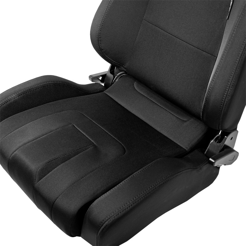 Siège baquet 'RS6-II' - Tissu Noir - Dossier réglable - incl. glissières