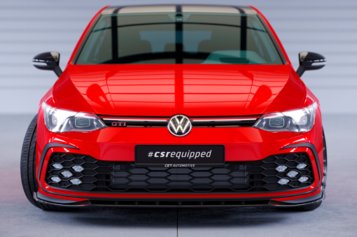 Voorspoiler Volkswagen Golf 8 GTI GTD GTE R-Line CSR Glans Zwart