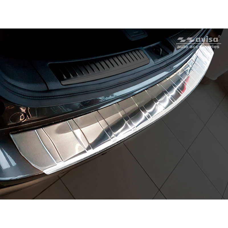 Protection de seuil arrière inox sur mesure pour Mazda 6 III GJ combi 2012- 'Ribs' (Version lonque)