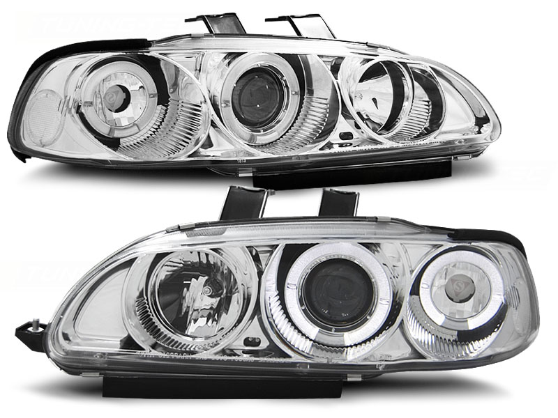 Phares Honda Civic 92-95 2/3 door Angel Eyes chrome