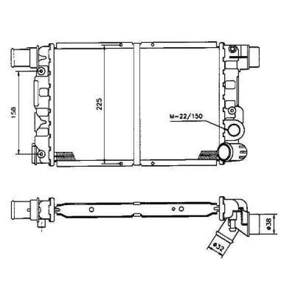 Radiator FIAT CINQUECENTO 92-98 312x214 700ccm OOK SEICENTO