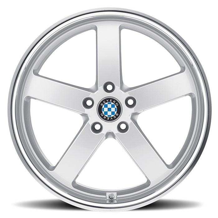 Velgen Beyern Rapp 22x10,5 5x120 ET35 Zilver + Machined Rand