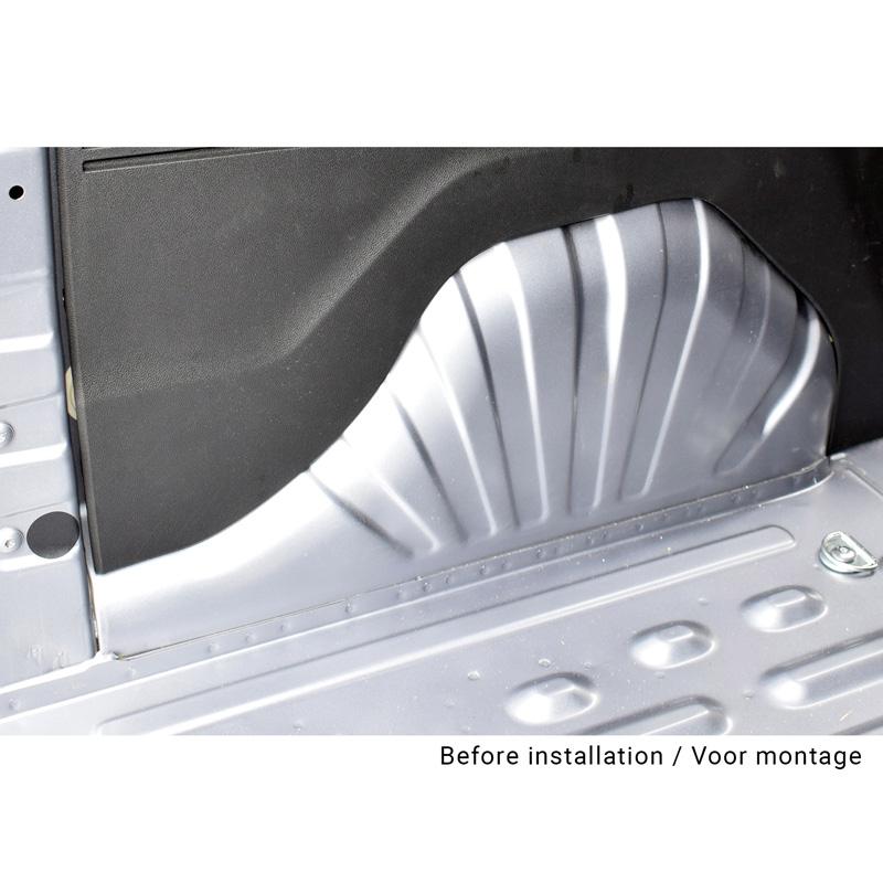 RGM Set couvres de garde-boues intérieur sur mesure pour Opel Combo 2018- / Citroën Berlingo 2018- / Peugeot Partner 2018- (Empattement court) Noir